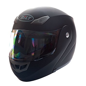 BILT Demon Modular Motorcycle Helmet - LG, Matte Black
