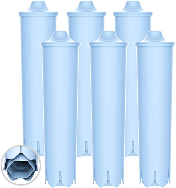 EcoAqua ECF-7003A Replacement Filter, Compatible with Jura Claris Blue Capresso Clearyl Coffee Machine Water Filter, 6 Pack
