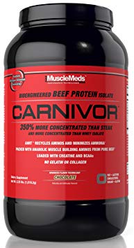 MuscleMeds Carnivor Beef Protein Isolate Powder, Chocolate- 2.25lbs, 28 Servings