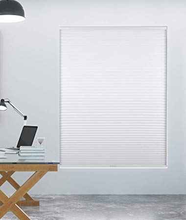 Arlo Blinds 9/16" Single Cell Room Darkening Cordless Cellular Shades, Color: White, Size: 51" W x 72" H