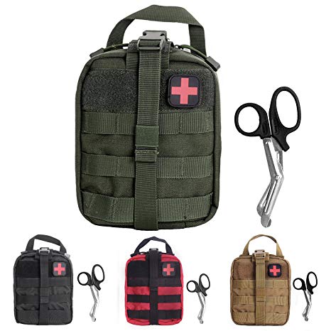 Compact Tactical MOLLE Rip-Away EMT Medical First Aid Utility Pouch 1000D Nylon Carlebben