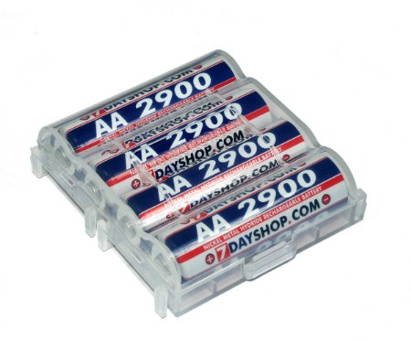 7dayshop AA 2900 Ni-Mh High Performance Rechargeable Batteries - 4 Pack