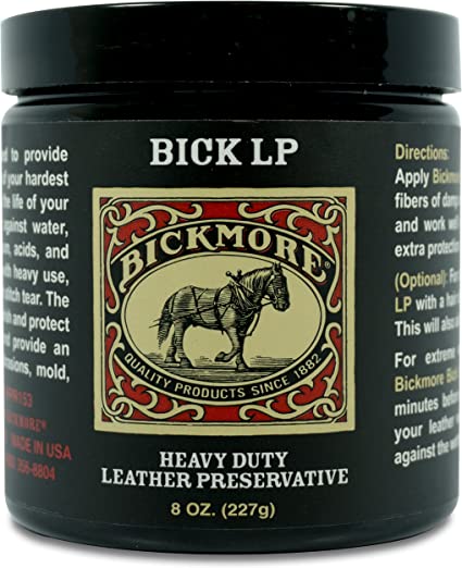 Bickmore Leather Conditioner, Scratch Repair Bick LP 8oz - Heavy Duty LP Leather Preservative | Leather Protector, Softener and Restorer Balm for Dry, Cracked, and Scratched Leather | Made in USA