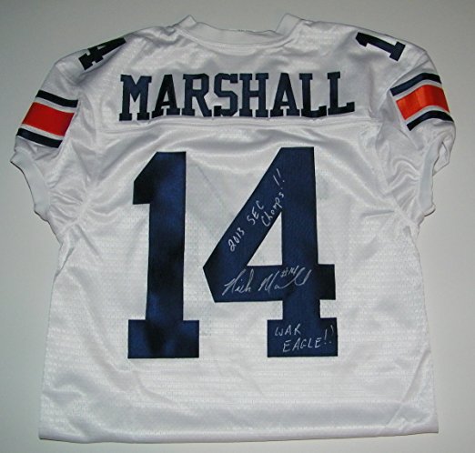Nick Marshall Signed Autographed Auto Auburn Tigers Jersey w/2013 SEC Champions & War Eagle - Proof