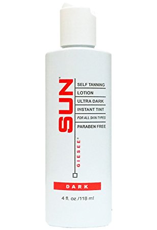 SUN LABORATORIES Ultra Dark Self Tan Lotion (4 oz) Self Tanner - Natural Sunless Tanning Lotion, Body and Face for Bronzing and Golden Tan - Very Dark Sunless Bronzer Flawless Fake Tanning Gel Lotion