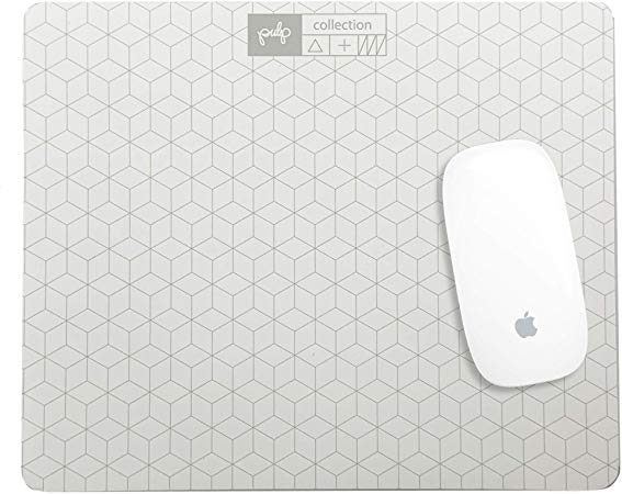Pulp-Shop Mouse Note Pad, Paper Mouse Pad with 60 Tear Off Sheets of Quality Luxury Paper for Smooth Writing & Scrolling, 9 x 7 in. White Computer Mouse Pad with White Scratch Paper and Pencil