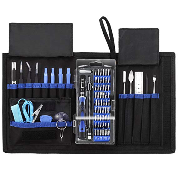 KeeKit Screwdriver Set, 76 in 1 Magnetic Precision Screwdriver Kits, Professional Repair Tools with Portable Bag for iPhone, Tablet, PC, Smartphones, iPods, Game Console, etc