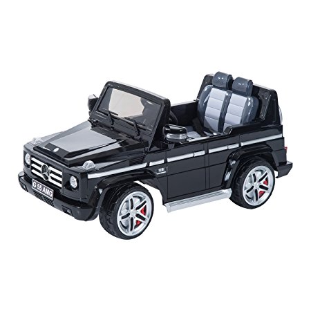 Mercedes-Benz G55 12V Kids Electric Battery Toy Ride-On SUV Car w/ Remote Control - Black