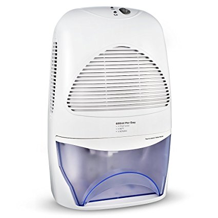 Dehumidifier, 2L Dehumidifier TOPELEK Compact and Portable Air Dehumidifiers for Home, Removing Damp, Absorb Condensation and Moisture in Office, Bedroom, Kitchen, Bathroom, Caravan, Garage