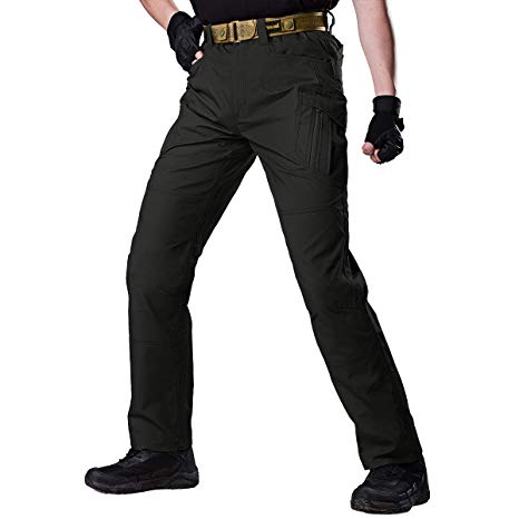 FREE SOLDIER Men's Outdoor Urban Tactical Pants Ripstop Water Resistant Assault Combat Cargo Pants