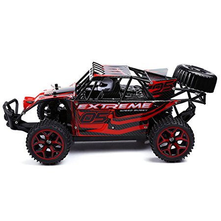 Zhencheng High Speed 1/18 Scale 4 WD RC Truck Off Road Racing Car Toy SUV Buggy Vehicle,Red