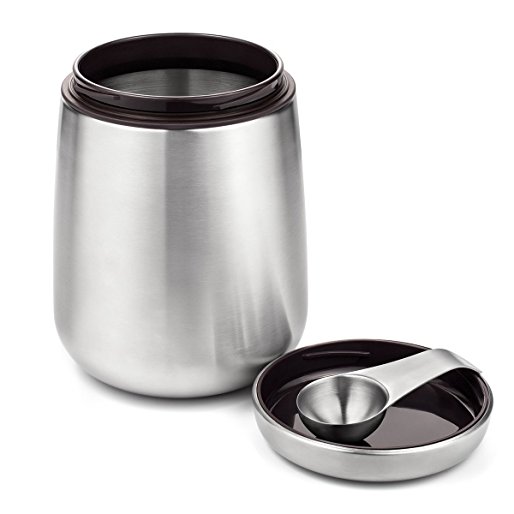 Deppon Stainless Steel Coffee Beans Container Airtight Storage Canister for Nuts Sugar, Scoop Included