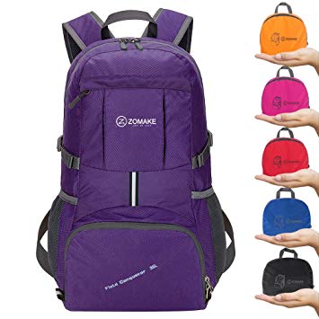 ZOMAKE Ultra Lightweight Hiking Backpack, 35L Packable Water Resistant Travel Daypack School Bag for Outdoor Camping