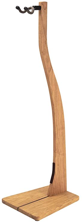 Zither Wooden Guitar Stand - Handcrafted Solid Cherry Wood Floor Stands Best for Acoustic, Electric and Classical Guitars, Made in USA