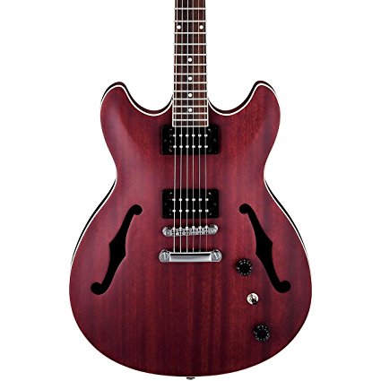 Ibanez AS53TRF Semi-Hollow Electric Guitar, Transparent Red Flat Finish