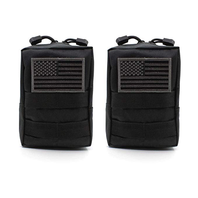 YDA Molle Pouch 2 Pack Tactical EDC Pouch Organizer for Tactical Backpack