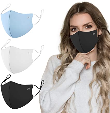 Cloth Face Mask Reusable 4 Layer Adult Breathable Washable Face Mask with Nose Wire No Fog for Glasses Wearers