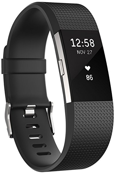 Fitbit Charge 2 Heart Rate   Fitness Wristband, Black, Small (International Version)