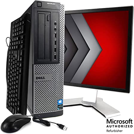 Dell Optiplex 990 Desktop Computer Package - Intel Quad Core i5 3.1-GHz, 16GB RAM, 2TB HDD, 22 Inch LCD, DVD, Keyboard, Mouse, WiFi, Windows 10 Professional (Renewed)