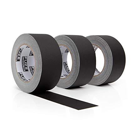 New: Black Gaffers Tape - 3 Pack, 30 Yards & 2 inch Wide- 3 roll Bulk Set Refills case. Multi-Pack Waterproof Gaffer Matte Cloth Fabric for pro Photography, Filming Backdrop, Production Equipment