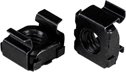 StarTech.com M5 Cage Nuts - 50 Pack, Black - M5 Mounting Cage Nuts for Server Rack & Cabinet (CABCAGENUTSB)