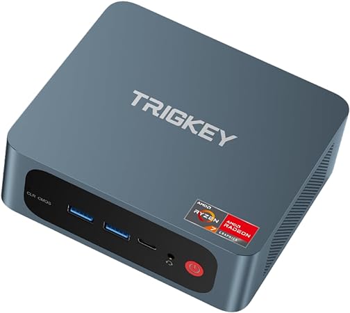 Mini PC, AMD Ryzen7 5700U(Up to 4.3GHz) TRIGKEY Mini Desktop Computer, 16G DDR4 500G SSD, Mini desktops Support DP/HDMI/Type-C/Triple-Screen 4K Display/ WiFi6/ BT5.2/ 1000M LAN