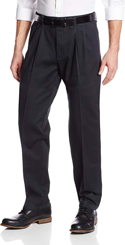 LEE Men's Stain-Resistant Relaxed-Fit Pleated Pant