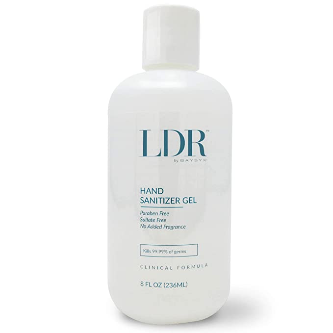 LDR - Hand Sanitizer Gel | 70% Isopropyl Alcohol| Easy Application Bottle for Quick Use | (8 Oz Travel Size)