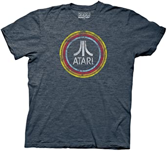 Ripple Junction Atari Distressed Logo in Circles Adult T-Shirt