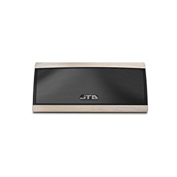 JTD ® Portable Wireless Bluetooth Speaker W/ 3D Surround Stereo Sound & Full Metal Housing - Wireless,Mobile,Rechargeable W/ Latest CSR Bluetooth 4.0 & Hands-free & 8hrs Playtime & 30ft Bluetooth Range Woking for Any Bluetooth Enabled Devices: iPhone 5s/5C/4s;Samsung galaxy S5/S4/S3,Samsung Note 2;HTC,iPad Air/5;iPad mini Retina;iPod,Google Nexus 7,Nexus 5,MP3 Player - MOSOUND BASS (3D-Surround Gold)