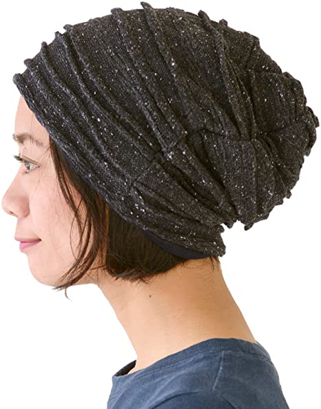CHARM Organic Cotton Winter Hat - Mens Slouchy Oversized Beanie Womens Chemo Cap