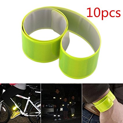 KKTech Reflective Arm Bands High Visibility Safety Gear for Running,Cycling, Walking,Hiking,Dog Walking,Jogging-Wearable as Ankle Bands, Armband, Wristbands-Elastic, Lightweight, Adjustable