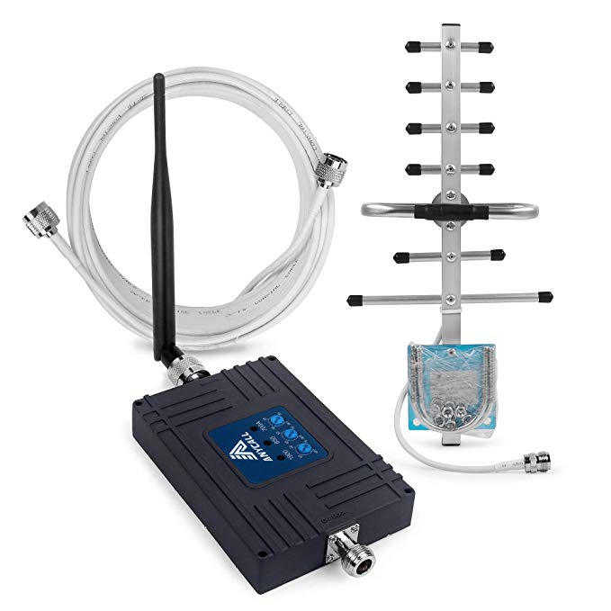 2G 3G 4G Cell Signal Booster Triple Band 850MHz 1900MHz at&T 700MHz with Inside Antenna and Outside Yagi Antenna