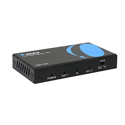 Orei 1x2 2.0 HDMI Splitter 2 Ports with Full Ultra HDCP 2.2, 4K at 60Hz & 3D Supports EDID Control - HDY-102