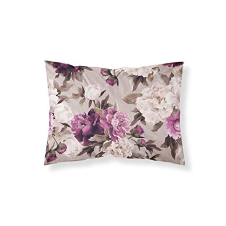 DAA Purple Floral Standard Pillowcases Set of 2,Rustic Flower Ultra Soft Brushed Microfiber Pillow Case Envelop Closure