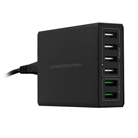 Kingwin Kingwin Intelligent quick charge (IQ) technology Quick charge 3.0 technology 6-port USB charger (K-6U02Q3)