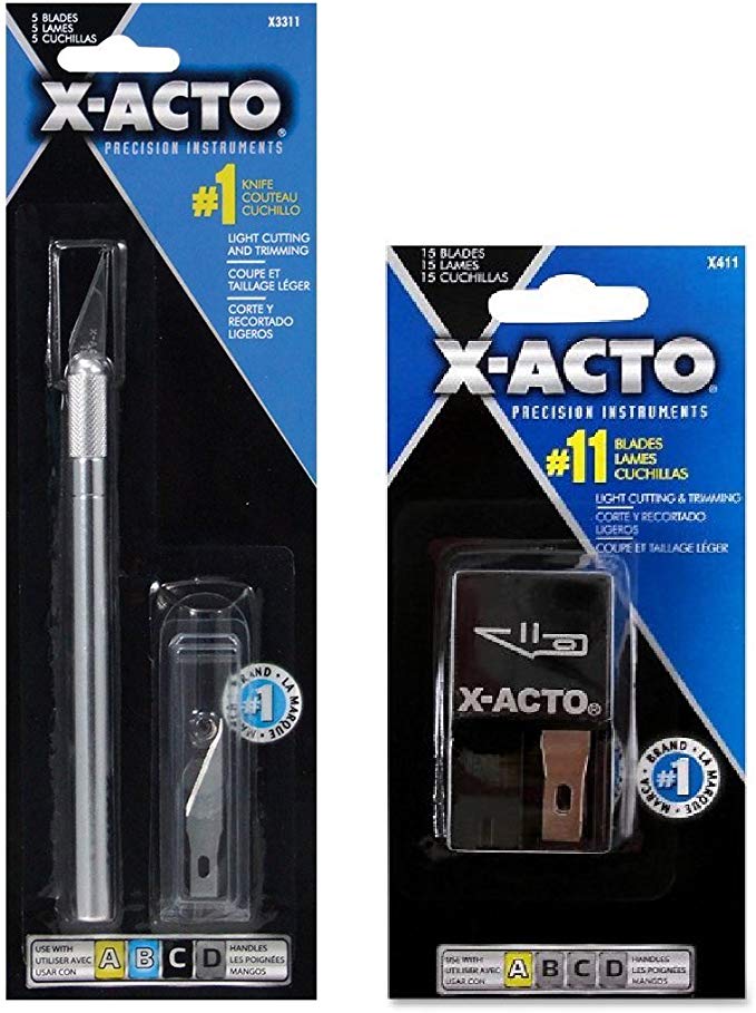 Xacto X3311 N0. 1 Precision Knife With 20 No. 11 Blades (Bundle)