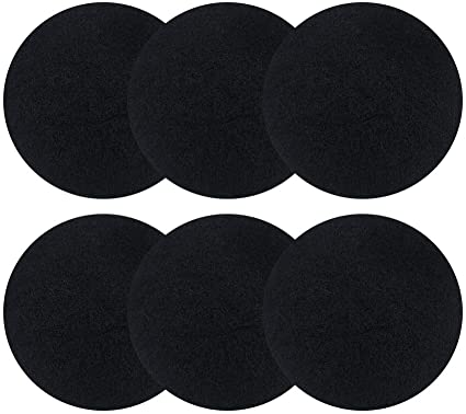 6 Pack Charcoal filters for Kitchen Compost Bins - Thickening Compost Bin Filters Activated Carbon Filters for Kitchen Compost Bin Filters Replacement, 0.4" Thickness