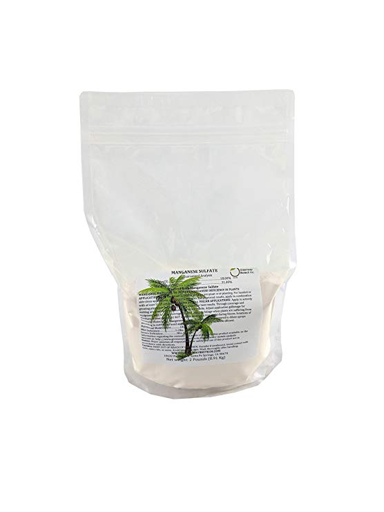Manganese Sulfate Monohydrate Powder Fertilizer 100%"Greenway Biotech Brand" 2 Pounds