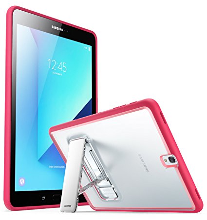 Galaxy Tab S3 9.7 Case, i-Blason [Halo Series][Kickstand] Clear Premium Slim Hybrid Protective Case for Samsung Galaxy Tab S3 9.7 inch 2017 Release (Frost/Pink)