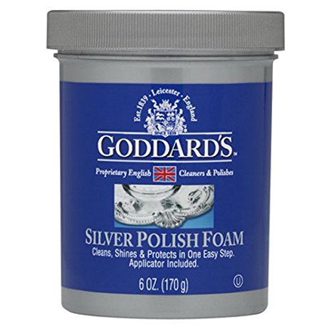 Goddards Silver Polisher - 170g/6 oz. Cleansing Foam with Sponge Applicator - Tarnish Remover