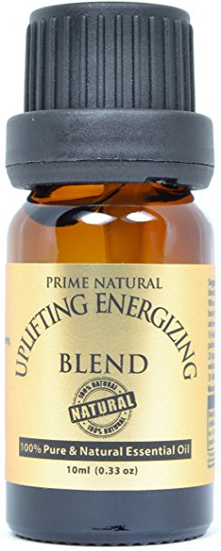 Uplifting Energizing Essential Oil Blend 10ml - 100% Natural Pure Undiluted Therapeutic Grade for Aromatherapy, Scents & Diffuser - Motivation, Purification, Stimulation, Mental Alertness