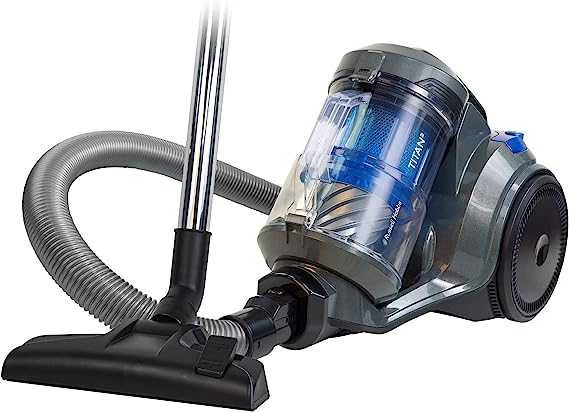 Russell Hobbs RHCV4101 TITAN2 Cylinder Vacuum Grey and Blue - 3 Litre Capacity - 8 m Cleaning Radius - 2 Years Guarantee