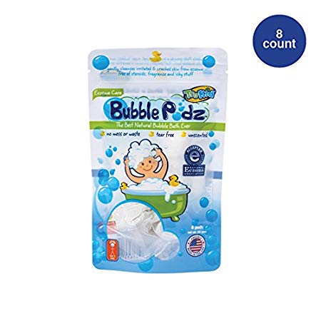 TruKid Eczema Care Calming Bubble Podz for Kids with Sensitive Skin, 8 Count