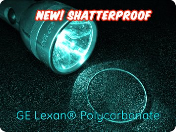 Maglite® Flashlight Lens Shatterproof Crystal Clear Polycarbonate Upgrade (C & D Model)