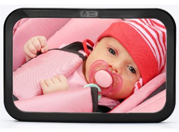 NEW Back Seat Mirror - Rear View Baby Mirror by Baby and Mom - Wide Convex Shatterproof Glass and Fully Assembled