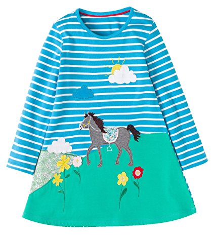 Fiream Girls Cotton Long Sleeve Dress