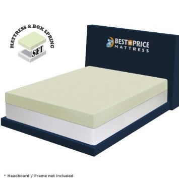 Best Price Mattress 6" Memory Foam Mattress & New Innovative Box Spring Set Queen Size