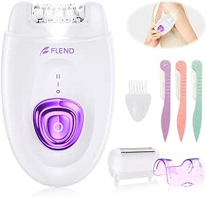 Epilator for Women, Epilator for Women Legs, Pluxy Hair Removal for Face, Electric Shaver & Epilator, Face Epilator for Women, 2 in 1 Body Trimmer Razor with LED Light for Underarms Legs Arms Bikini