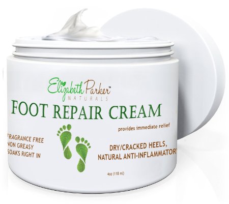 Organic Foot Cream for Dry Cracked Heels and Feet - Anti Fungal for Athletes Foot - Best Foot Care Cream for Men and Women - Fragrance Free and Non Greasy